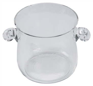 1988 New Jersey Nets Glass Ice Bucket Presented To Kareem Abdul-Jabbar (Abdul-Jabbar LOA)